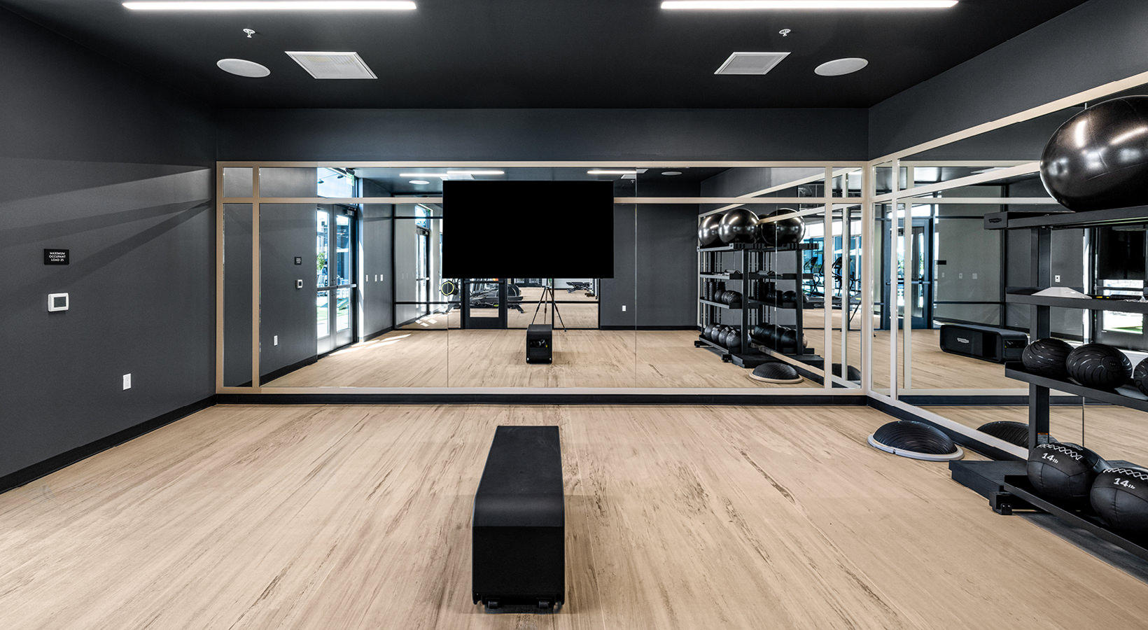 Open and well-lit fitness center