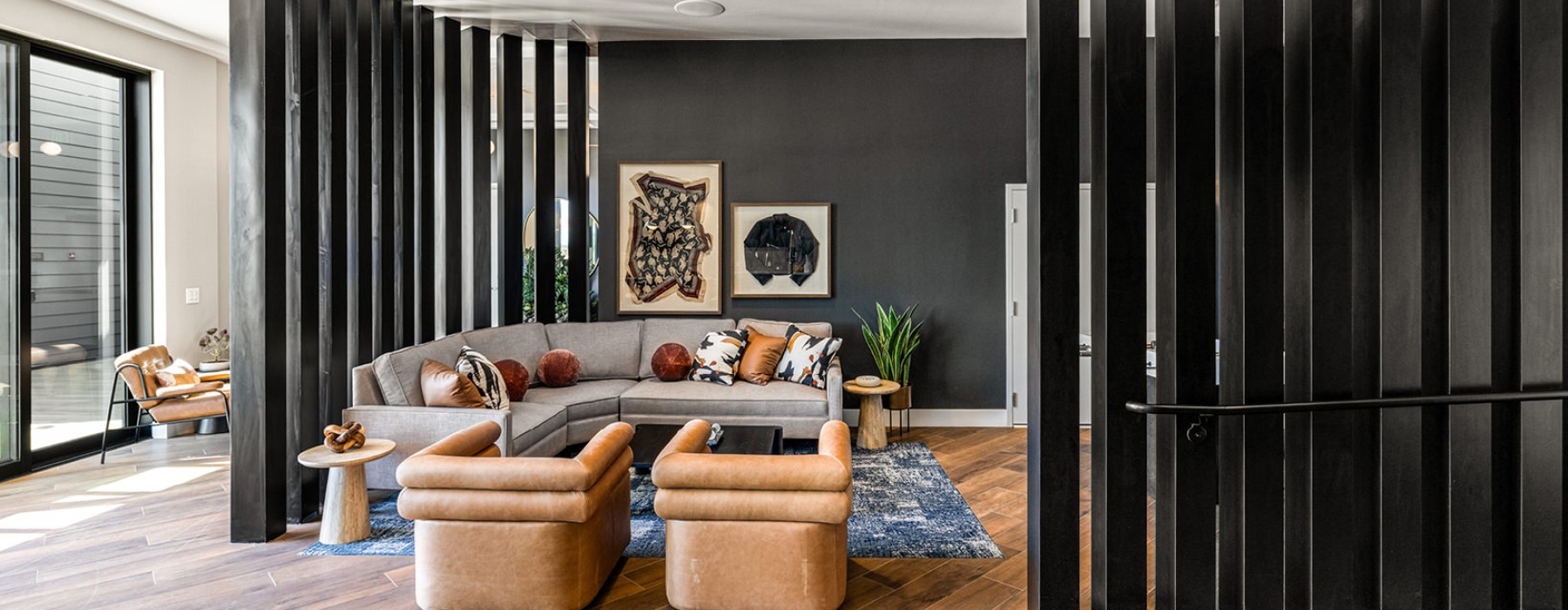Spacious well-lit lounge